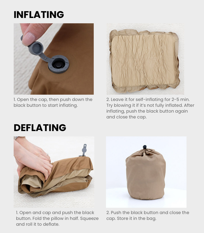 Silent Self-Inflating Pillow