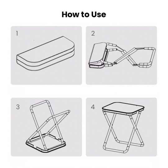 Mini Folding Stool - Zipper