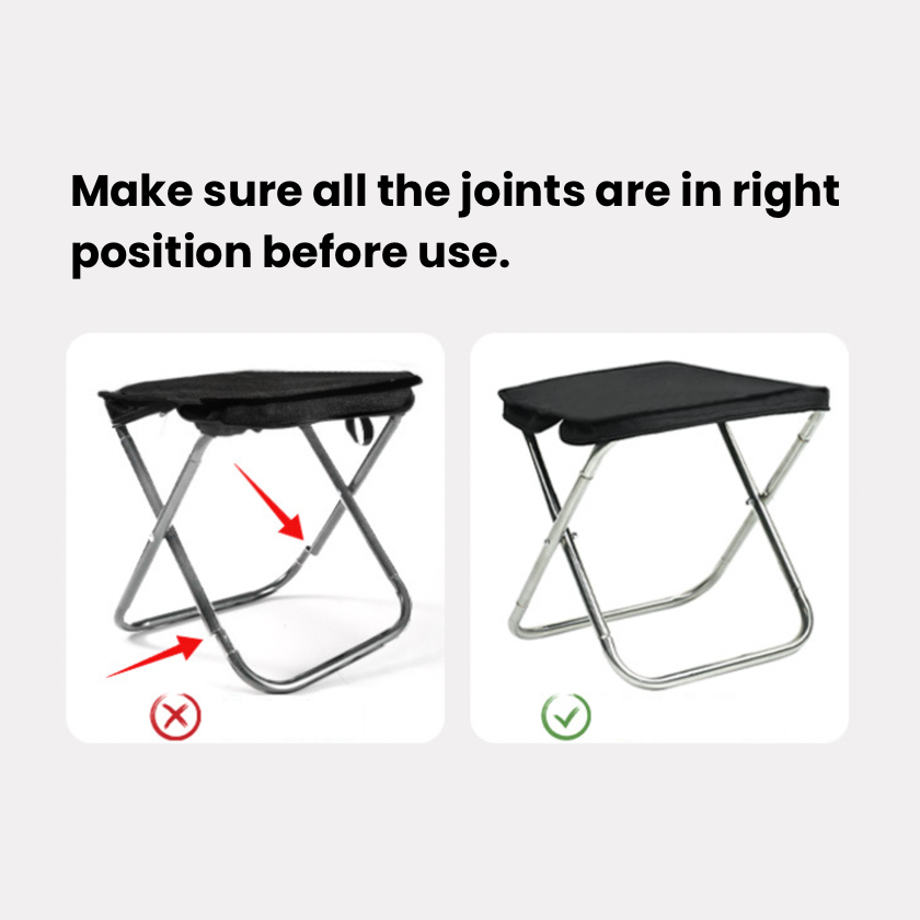 Mini Folding Stool - Zipper