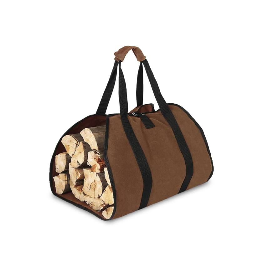 PDTO New 2pcs 55cm Firewood Basket Firewood Transportation Bag