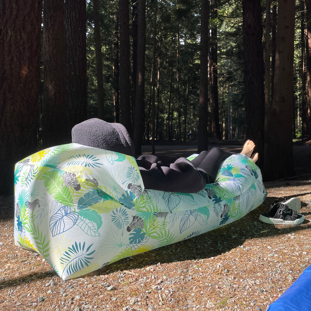 Lazy Bag Fun Camp Air Lounger Pillow Plus Maypole Panel Aldi