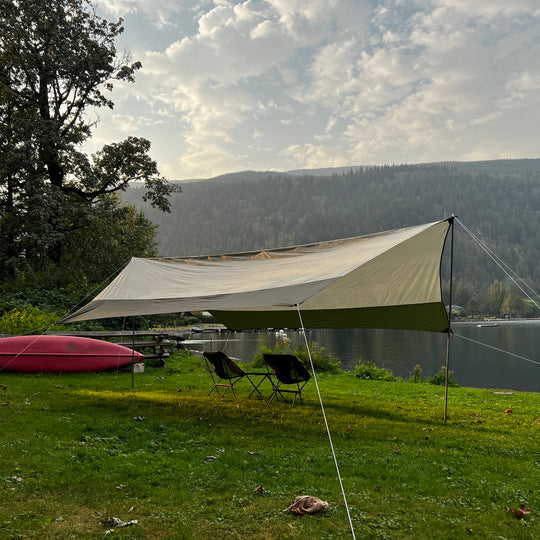 Camping Tarp with Poles