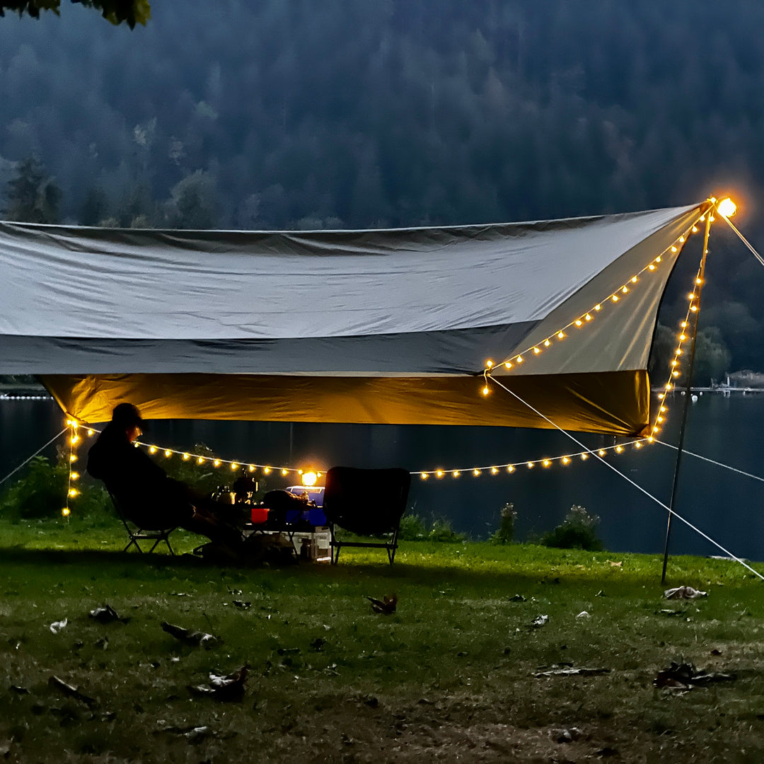 Camping Tarp with Poles